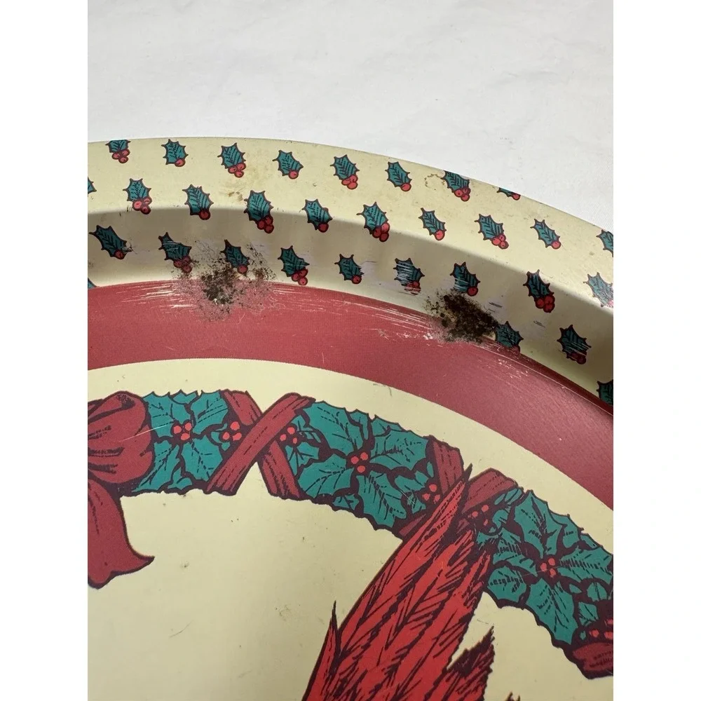 Cardinal Vintage 13‎ In Metal Serving Tray For Christmas Parties Or Decoration